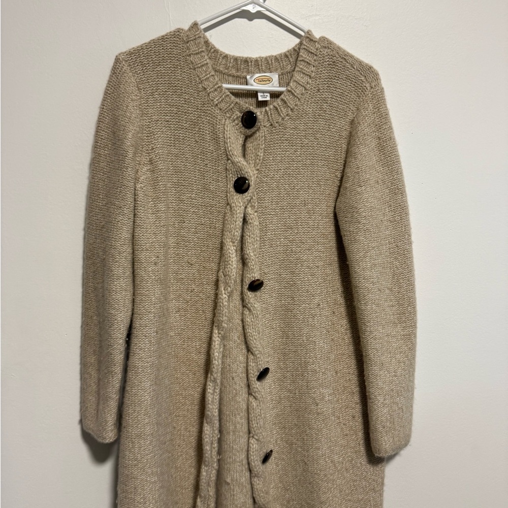 Talbots Beige Button-Up Cardigan